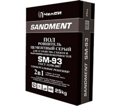 Ровнитель для пола цементный 25 кг SANDMENT SM-93 (5-50мм)